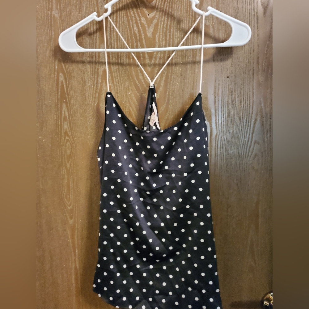Victoria's Secret Black and White Polka Dot Camisole
